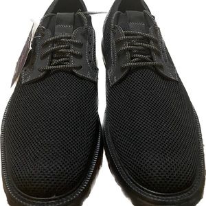 Dockers Einstein Leather & Knit black oxford shoes size 10 Men's $45
